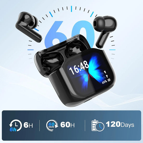 VERTRIX INNOVATIONS Smart AI Translation Bluetooth Earphones with LCD Display