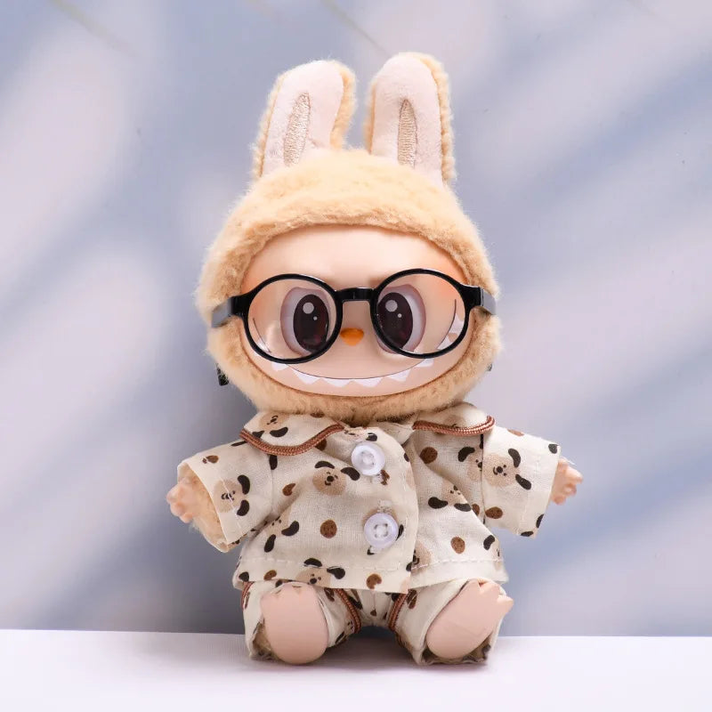 VERTRIX INNOVATIONS Labubu Silk Spotted Pajamas for 17cm Doll