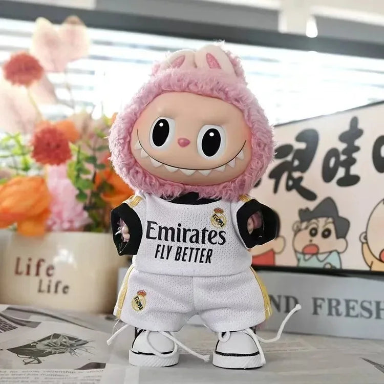 VERTRIX INNOVATIONS Labubu Sports Football Outfit Set 15–17cm Dolls