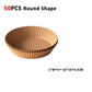 50pcs/set Air Fryer Disposable Paper Parchment Wood Pulp Steamer Cheesecake Air Fryer Accessories Baking Paper For Air Fryer