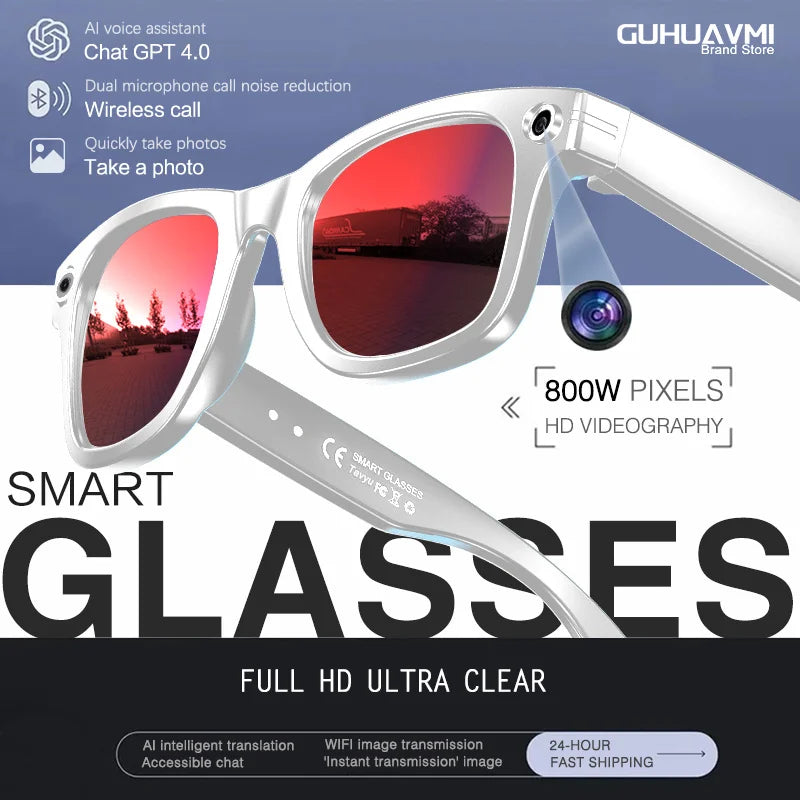 VERTRIX INNOVATIONS AI Shooting Glasses 4K HD Camera Smart Sunglasses