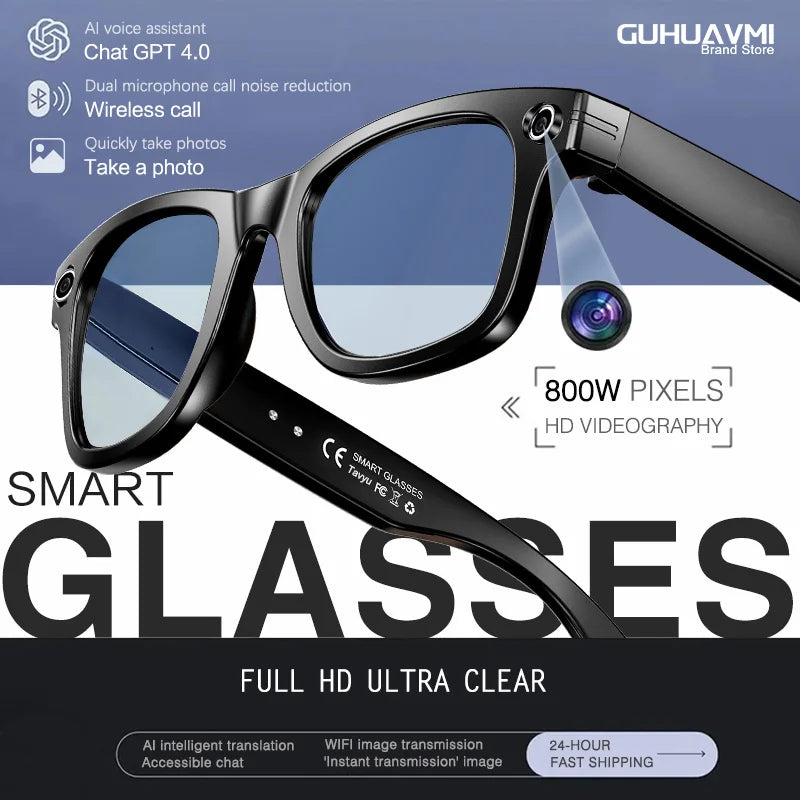 VERTRIX INNOVATIONS AI Shooting Glasses 4K HD Camera Smart Sunglasses