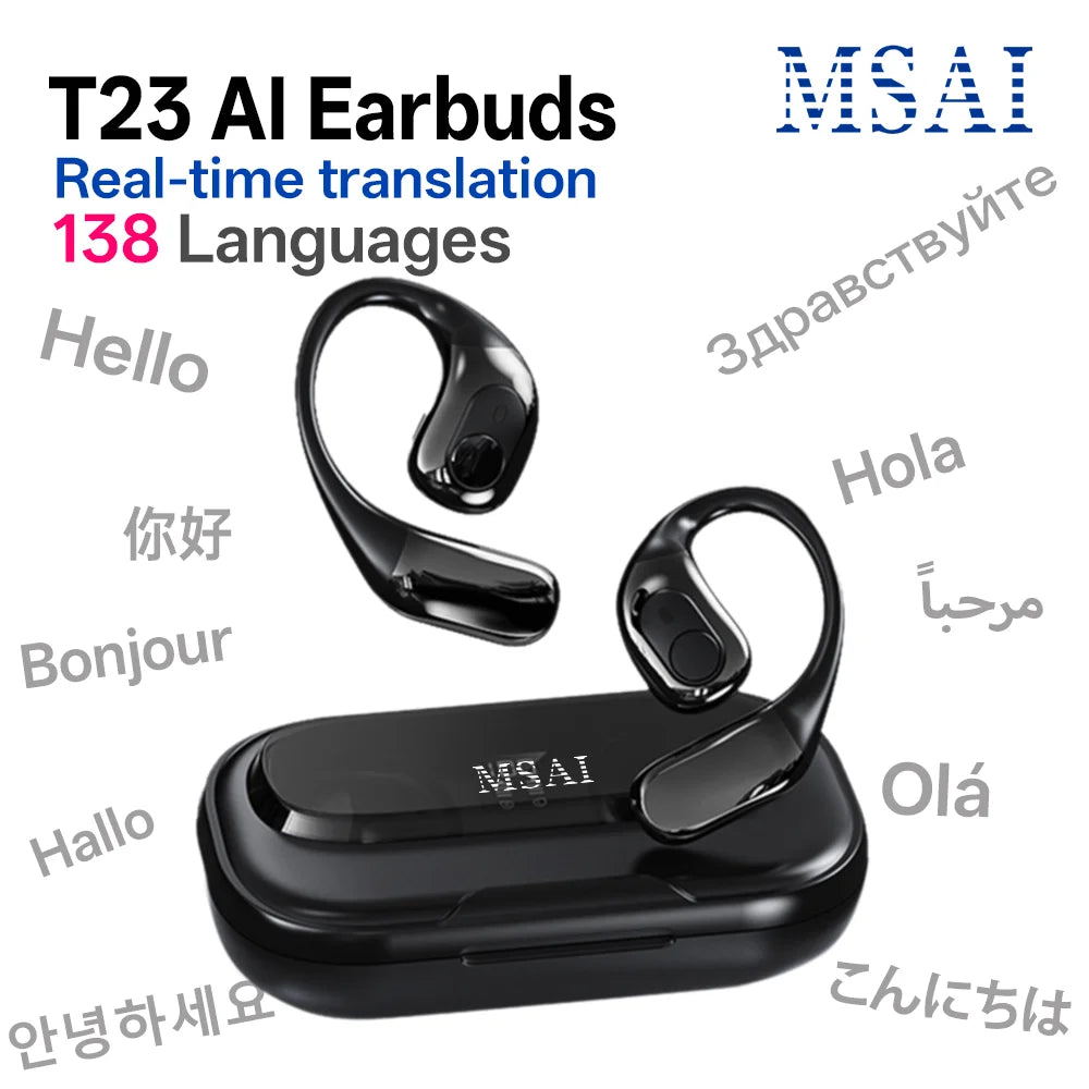 VERTRIX INNOVATIONS MSAI T23 AI Translator Earbuds – 138 Languages