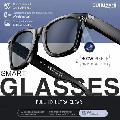 VERTRIX INNOVATIONS AI Shooting Glasses 4K HD Camera Smart Sunglasses