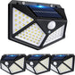 Solar Powered 100 LED Motion Sensor Wall Light, Waterproof Outdoor Security Lamp for Garden, Fence, Yard, Pathway Decoration